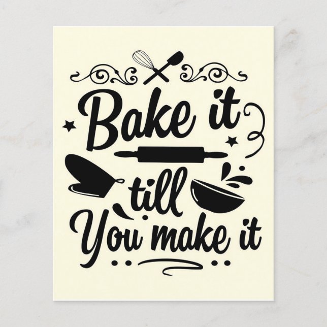 Gör det tills du klarar det | Baking Baker Flygblad (Framsidan)