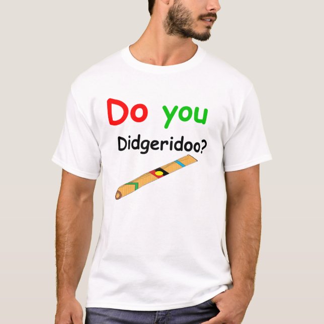 Gör dig didgeridoogröntfärg tee shirt (Framsida)