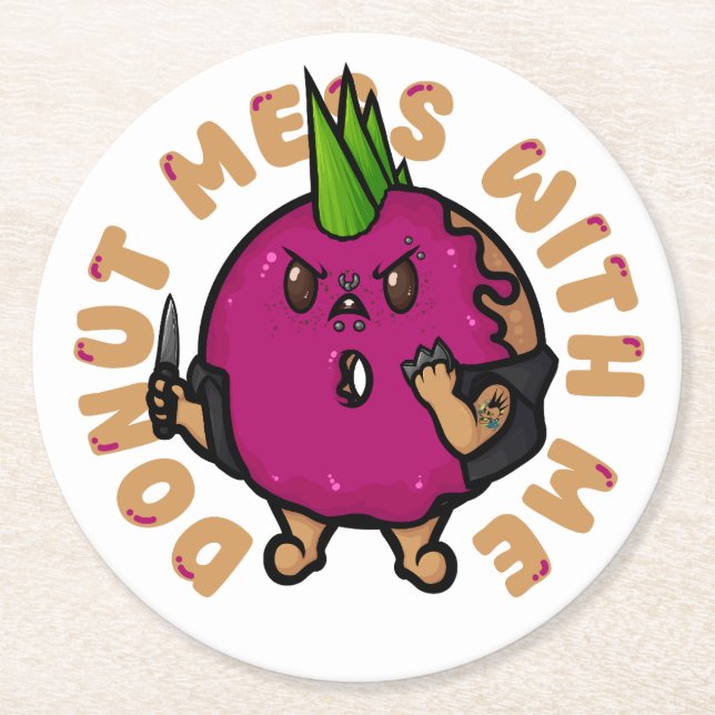 Gör dig  med mig underlägg papper rund (Framsidan)