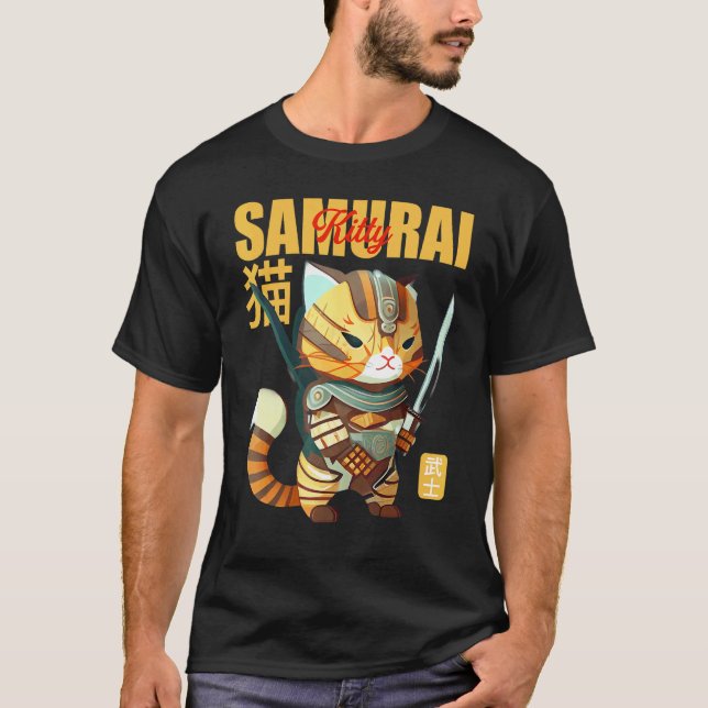 Gör dig redo att hoppa Samurajkatt tar över din en T Shirt (Framsida)