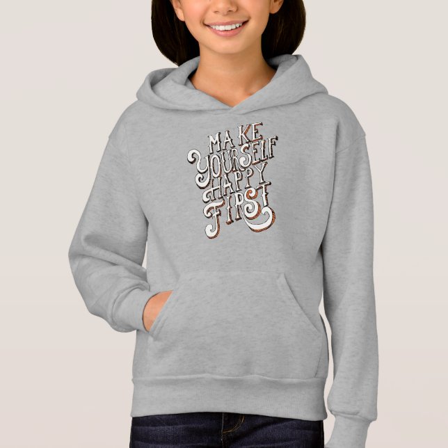 Gör Dig Sjalv Lycklig Först T Shirt (Framsida)