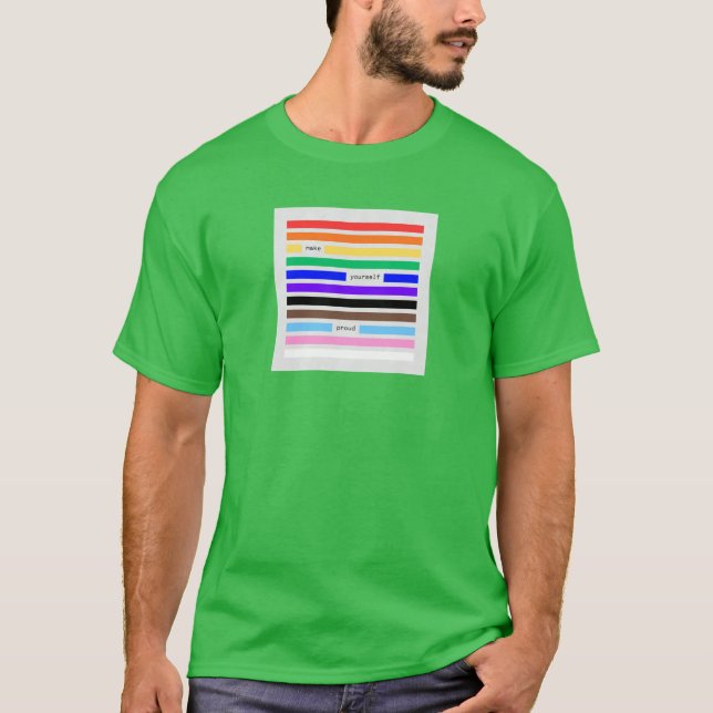 Gör Dig Själv Stolt Rainbow Redaction Pride 2026 T Shirt (Framsida)