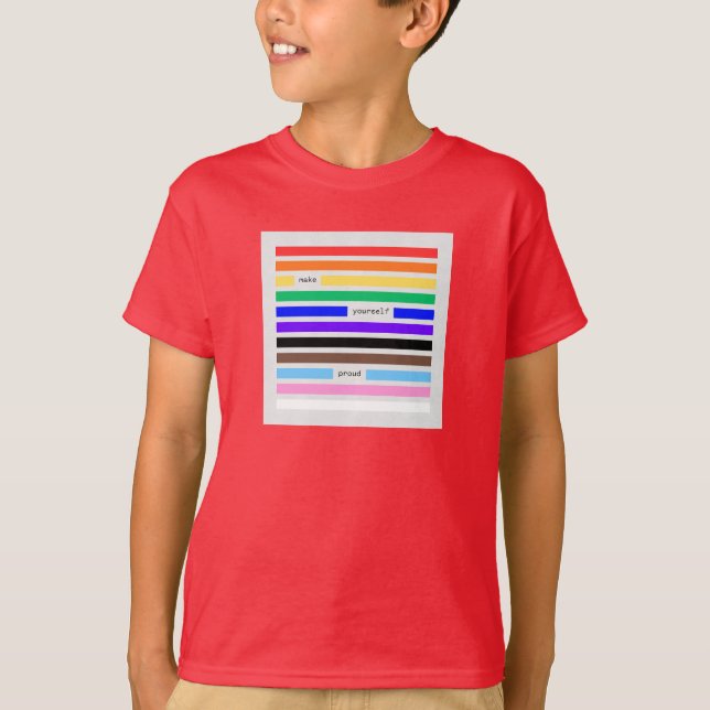 Gör Dig Själv Stolt Rainbow Redaction Pride 2026 T Shirt (Framsida)