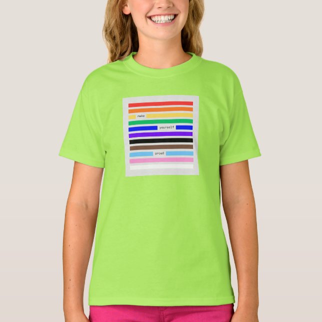 Gör Dig Själv Stolt Rainbow Redaction Pride 2026 T Shirt (Framsida)