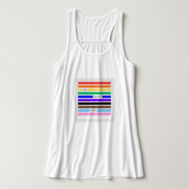 Gör Dig Själv Stolt Regnbågsredaktion Pride 2026 Linne Med Racerback (Design framsida)