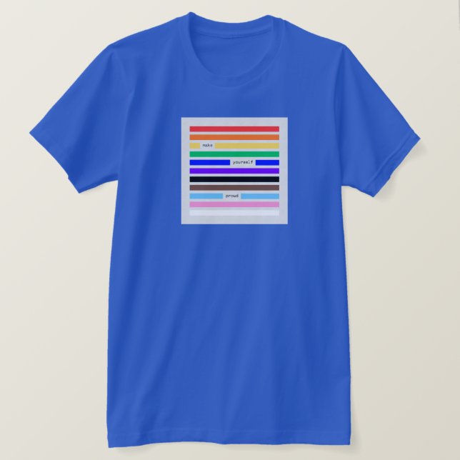 Gör Dig Själv Stolt Regnbågsredaktion Pride 2026 T Shirt (Design framsida)