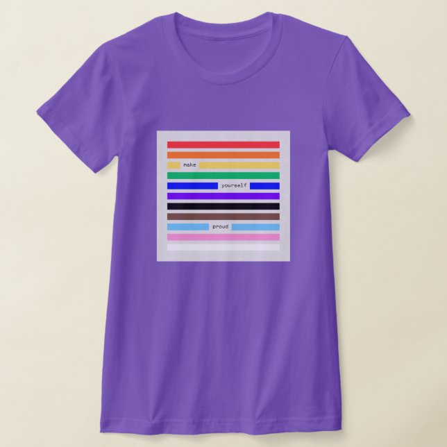 Gör Dig Själv Stolt Regnbågsredaktion Pride 2026 T Shirt (Laydown)