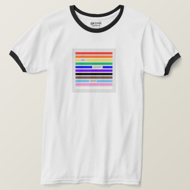 Gör Dig Själv Stolt Regnbågsredaktion Pride 2026 T Shirt (Design framsida)