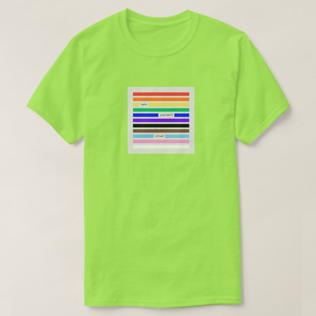 Gör Dig Själv Stolt Regnbågsredaktion Pride 2026 T Shirt (Design framsida)
