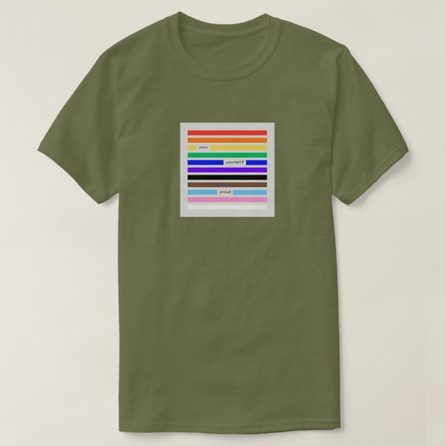 Gör Dig Själv Stolt Regnbågsredaktion Pride 2026 T Shirt (Design framsida)