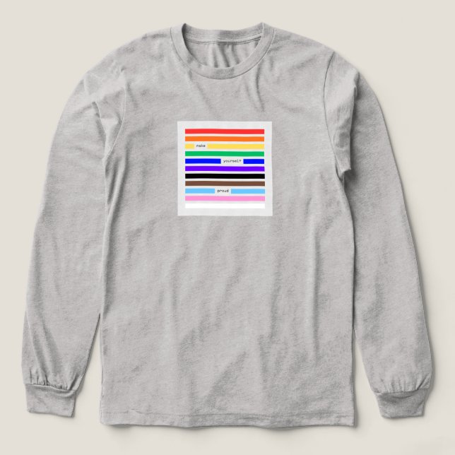 Gör Dig Själv Stolt Regnbågsredaktion Pride 2026 T Shirt (Design framsida)
