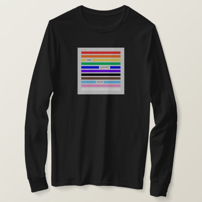 Gör Dig Själv Stolt Regnbågsredaktion Pride 2026 T Shirt (Design framsida)