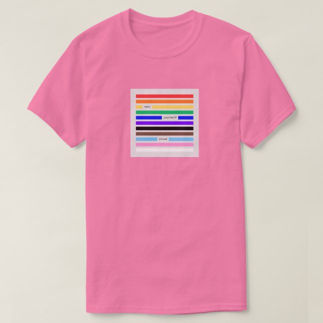Gör Dig Själv Stolt Regnbågsredaktion Pride 2026 T Shirt (Design framsida)