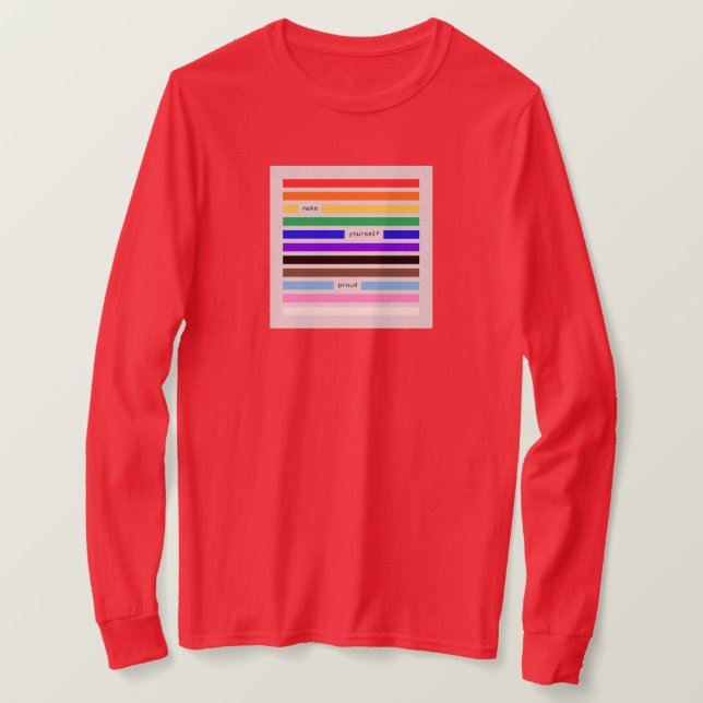 Gör Dig Själv Stolt Regnbågsredaktion Pride 2026 T Shirt (Design framsida)