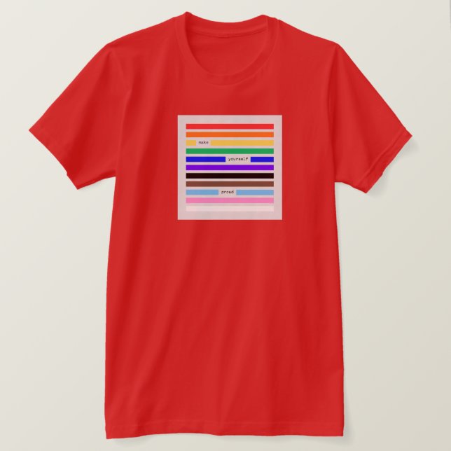 Gör Dig Själv Stolt Regnbågsredaktion Pride 2026 T Shirt (Design framsida)