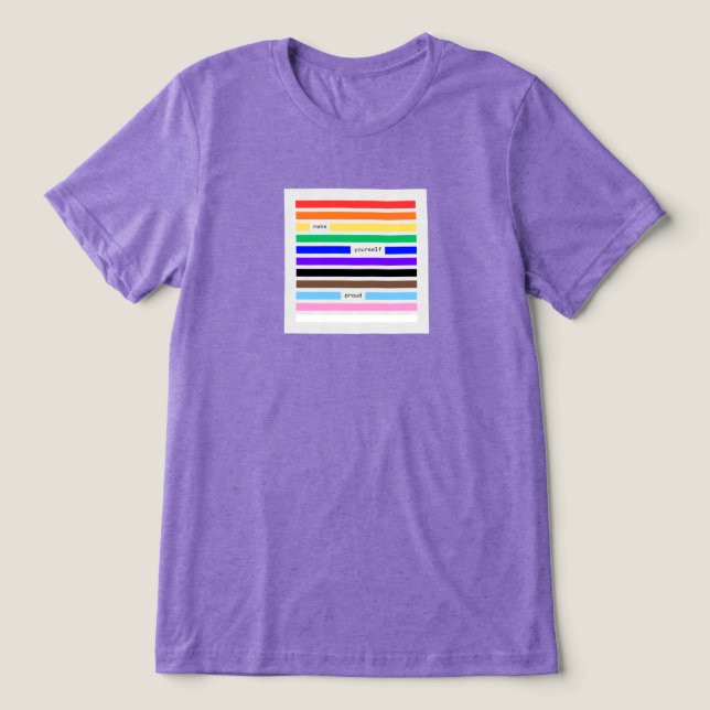 Gör Dig Själv Stolt Regnbågsredaktion Pride 2026 T Shirt (Design Framsida)