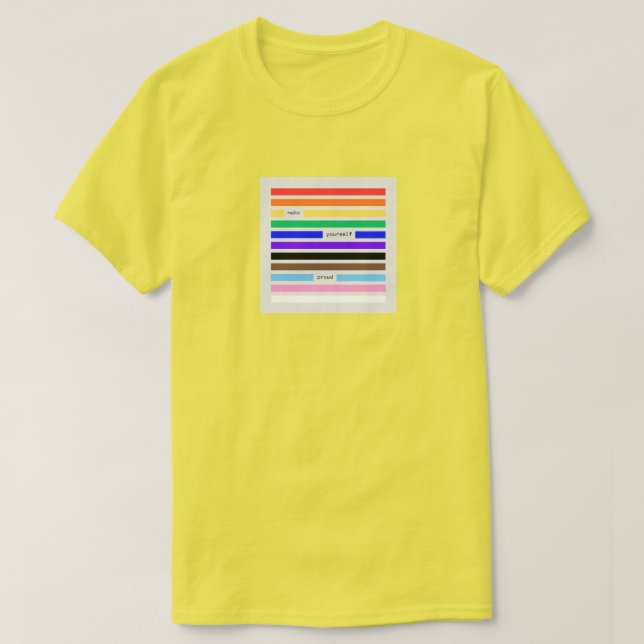 Gör Dig Själv Stolt Regnbågsredaktion Pride 2026 T Shirt (Design framsida)