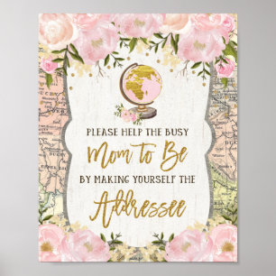 Gör dig själv till adressaten Travel Karta Globe B Poster