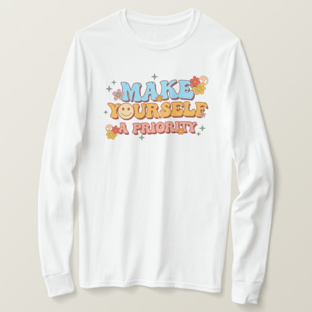 Gör dig själv till en prioriterad fråga t shirt (Design framsida)