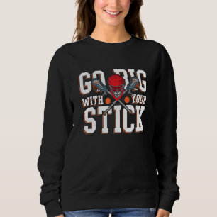 Gör dig stor med ditt stift för att få en lacrosse t shirt