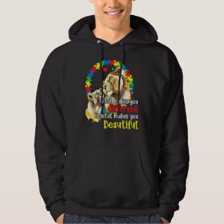 Gör dig till en annan Lejon Mamma Autism Child Awa Hoodie