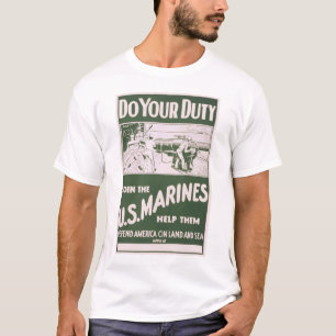 Gör din arbetsuppgift - gå med U.S.-flottorna Tee Shirt