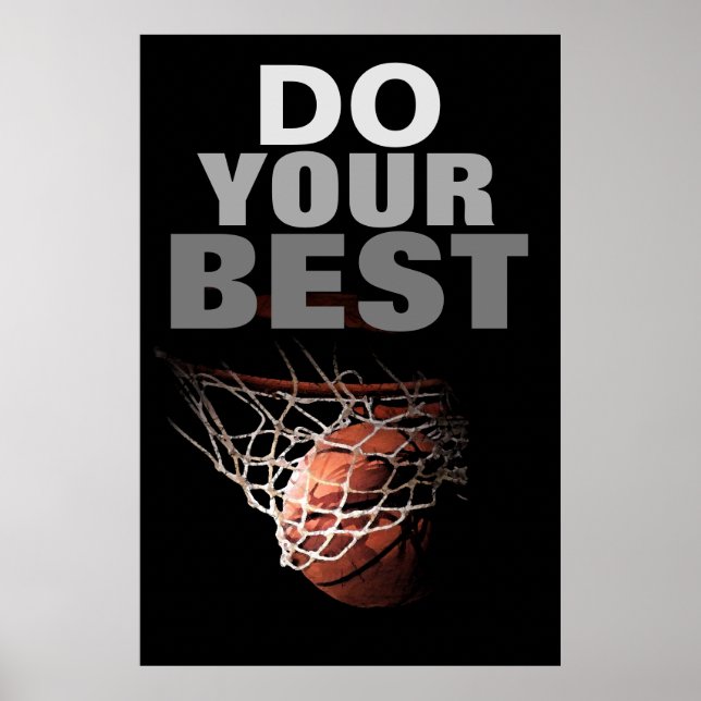 Gör din bästa basketboll inspirerande poster (Framsidan)