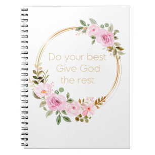 Gör din bästa Ge Gud resten - kristna kvinnor Anteckningsbok