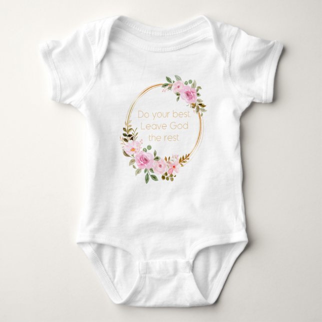 Gör din bästa Lämna Gud resten - kristna kvinnor T Shirt (Framsida)