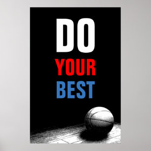 Gör din bästa svartvitt-basket poster