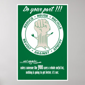 Gör din del - Minska, återanvänd, Återvinna Poster