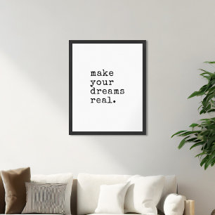 Gör din Dreams riktiga skrivmaskin-offert Poster