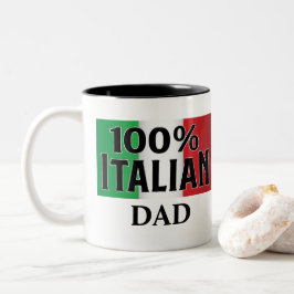 Gör din egen 100 % italienska Flagga av Italien Två-Tonad Mugg