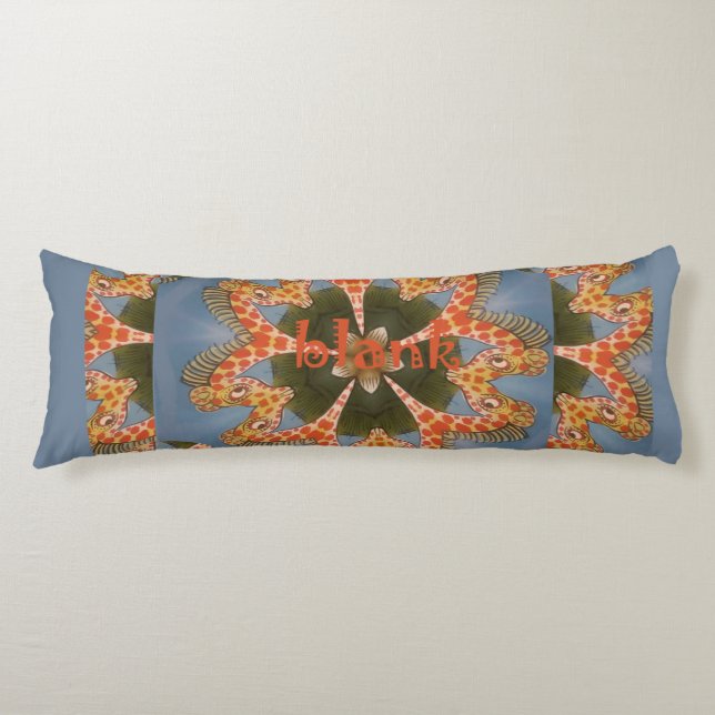 Gör din egen Afrika Giraffe Animal mönster-design Kroppskudde (Framsidan)