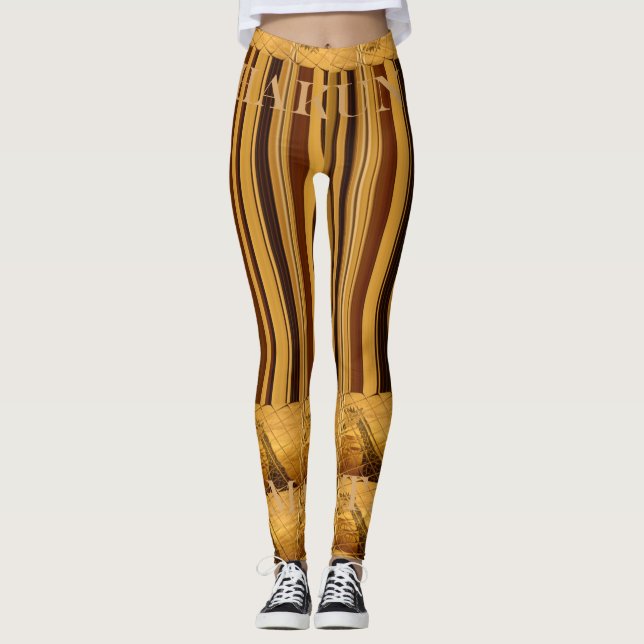 Gör din egen Afrika Giraffe Animal mönster-design Leggings (Framsida)