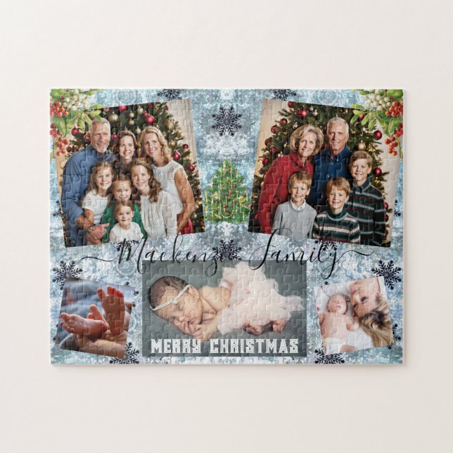 Gör din egen Anpassningsbar CHRISTMAS Family Bilde Pussel (Horisontell)