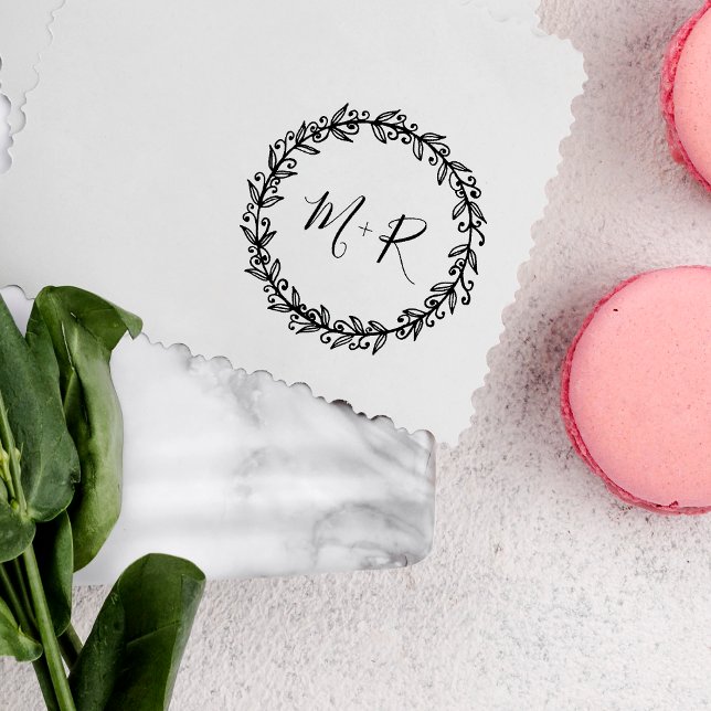 Gör din egen Anpassningsbar till Bröllop Initialer Stämpel (Skapare uppladdad)