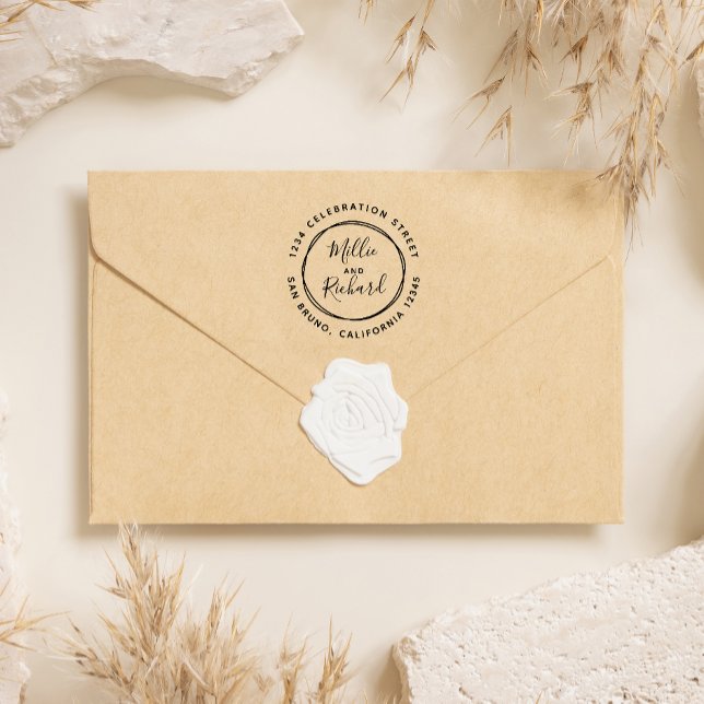 Gör din egen Anpassningsbar till Bröllop-Returadre Självfärgande Stämpel (Skapare uppladdad)