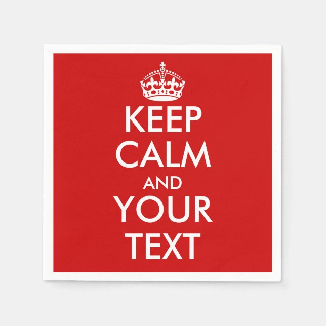 Gör din egen behålla lugn party-servetter pappersservett (Framsidan)