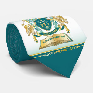 Gör din egen Emblem Träd Bok Nyckel Krona Guld Slips