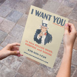 Gör din egen farbror Sam Poster Flyer<br><div class="desc">Den här flygaren är utformad för att se ut som den klassiska morbror Sam poster. Hela texten under bilden är redot som ska anpassas med ditt eget meddelande så att du kan skapa en öga-fångstflygare för att befordra din verksamhet,  din historiehändelse eller helt enkelt göra ett politiskt påstående.</div>