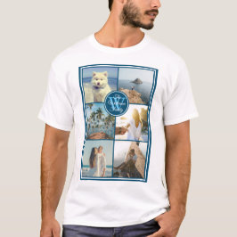 Gör din egen instagram Grid Sommarfotokollage T Shirt