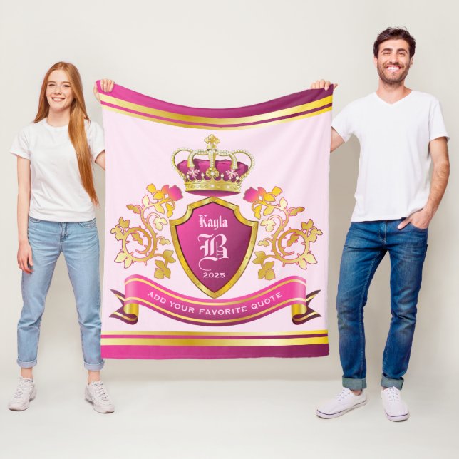 Gör din egen Jacka av Arm Krona Pearls Rosa Fleecefilt (På plats)
