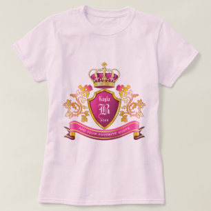 Gör din egen Jacka av Arm Krona Pearls Rosa T Shirt