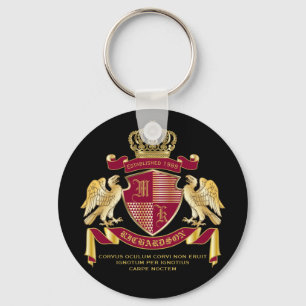 Gör din egen Jacka av Arm Red Guld Eagle Emblem Nyckelring
