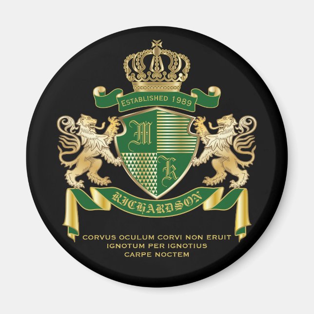 Gör din egen Jacka av det Lejona emblemet i Arm Gr Magnet (Framsidan)