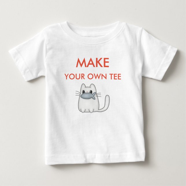Gör din egen konstiga Cute Cat-Personlig Namn  T Shirt (Framsida)