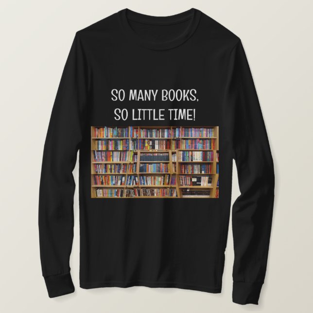 Gör din egen långärmade skjorta Booklover Tee (Design framsida)
