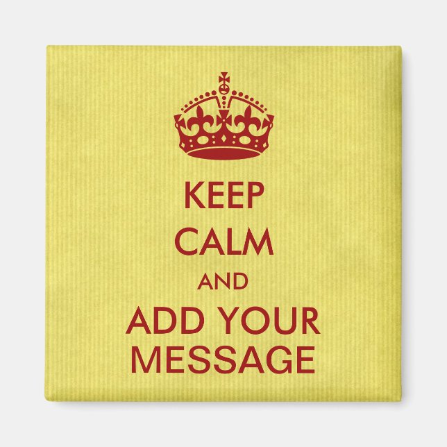 Gör din egen Lugn för Behålla till kvitt magnet (Framsidan)