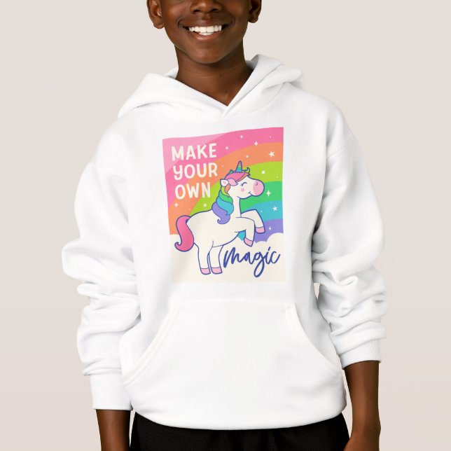 Gör din egen magi | Cute Unicorn T Shirt (Framsida)